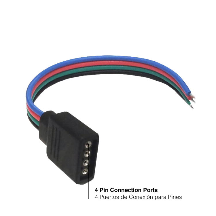 Conector Hembra de 4 polos RGB