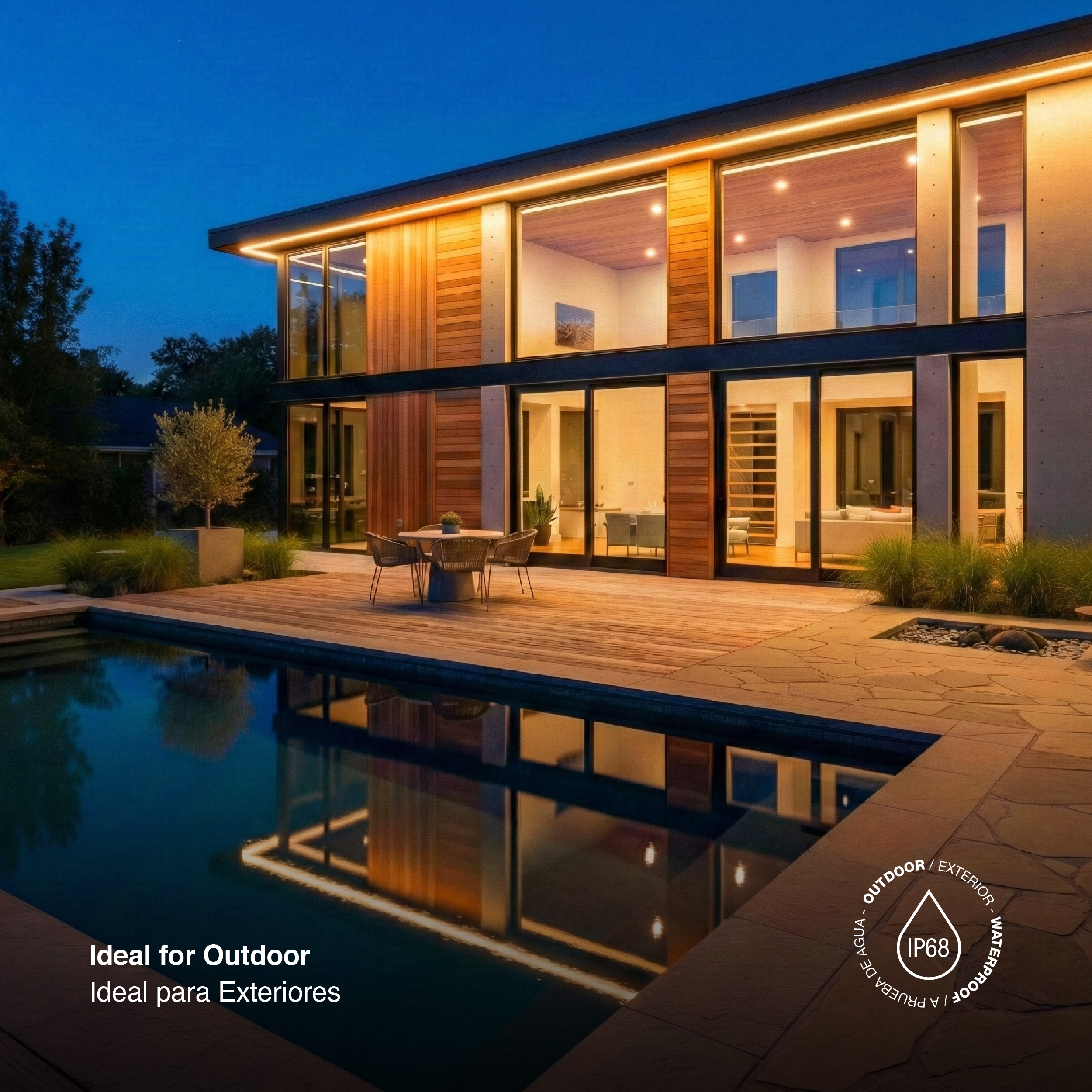 Tira LED COB 24V 11W/m Blanco Extra Cálido 902lm/m 480 LEDs/m, 8mm PCB IP65 x5m