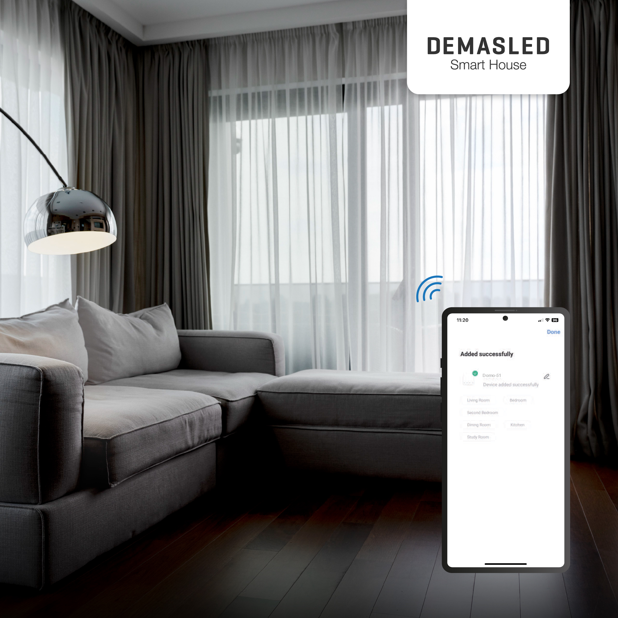 Tecla Smart WiFi Switch de Cortina Blanco