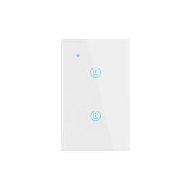 Tecla Smart de Pared Táctil 2 Canales 600W Blanco