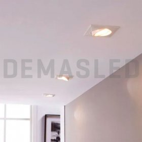 Spot Móvil Blanco 9x9cm Corte 6.5cm para Lámparas GU10 y MR16