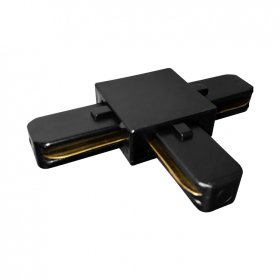 Unión Rígida en T para Rieles LED Track Light Color Negro