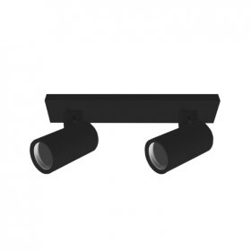 Aplique Móvil Negro Cabezal 22x14cm para 2 Lámparas GU10