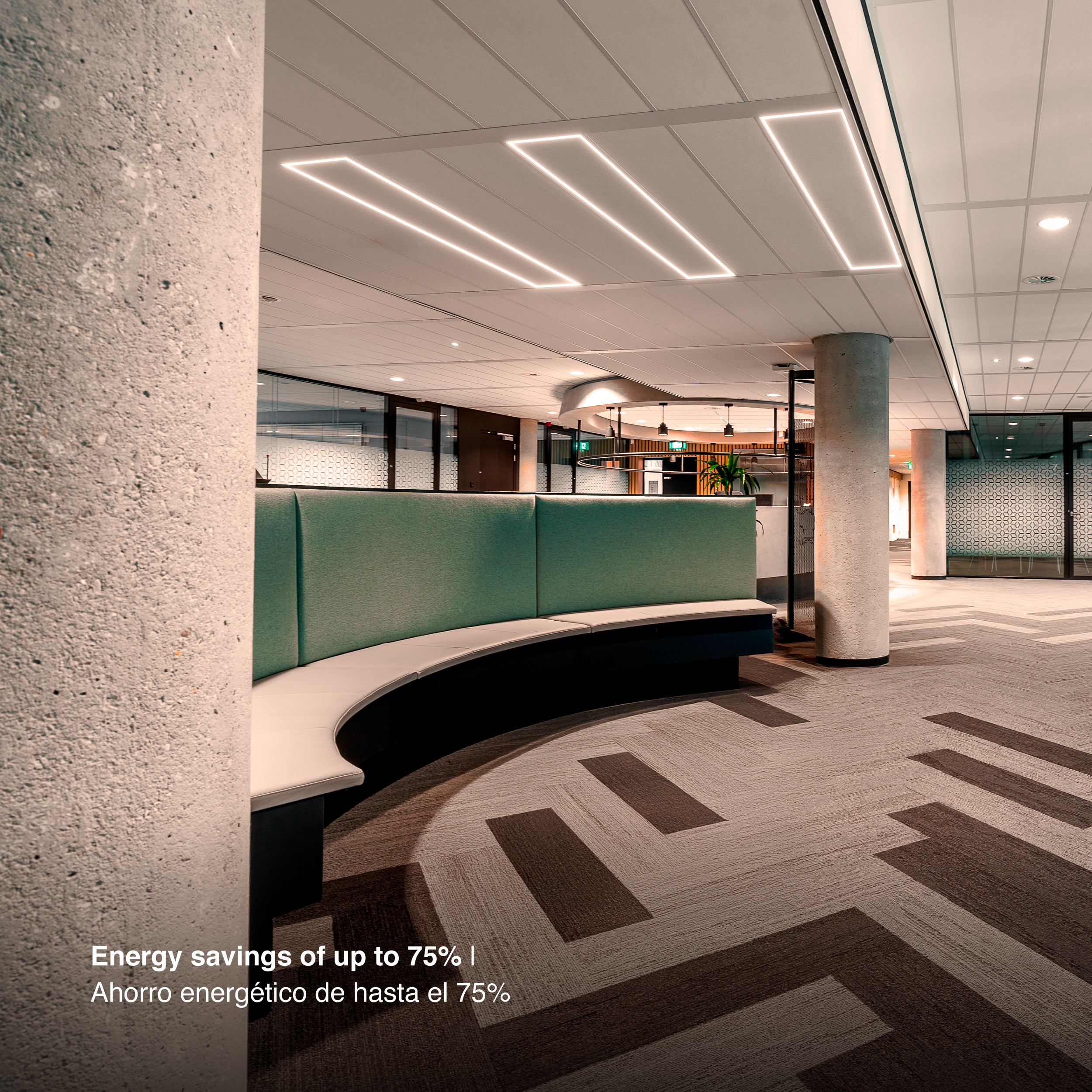 Marco Luminoso LED de 120x30cm 48W 5.300lm blanco Cálido 3000K