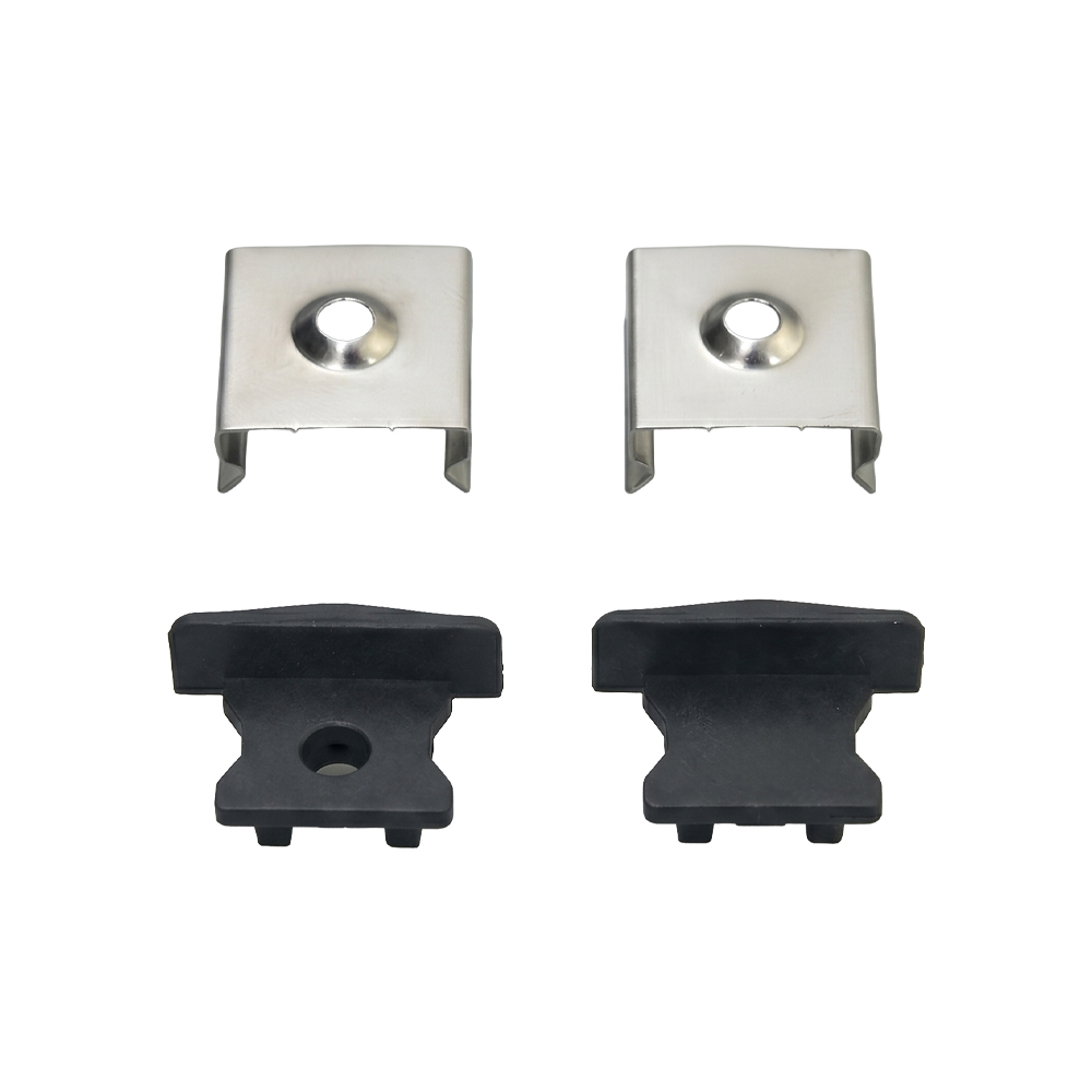 Kit de 2 tapas y 2 clips para perfil de aluminio, PER-12-2M