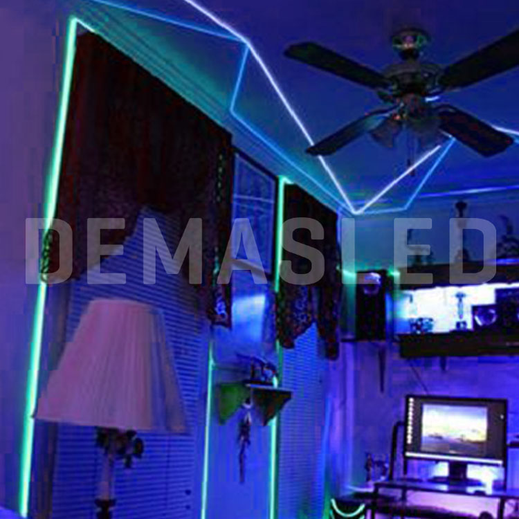 Guirnalda EL, Azul Neón, 3m, x2 Baterías AA, No incluidas