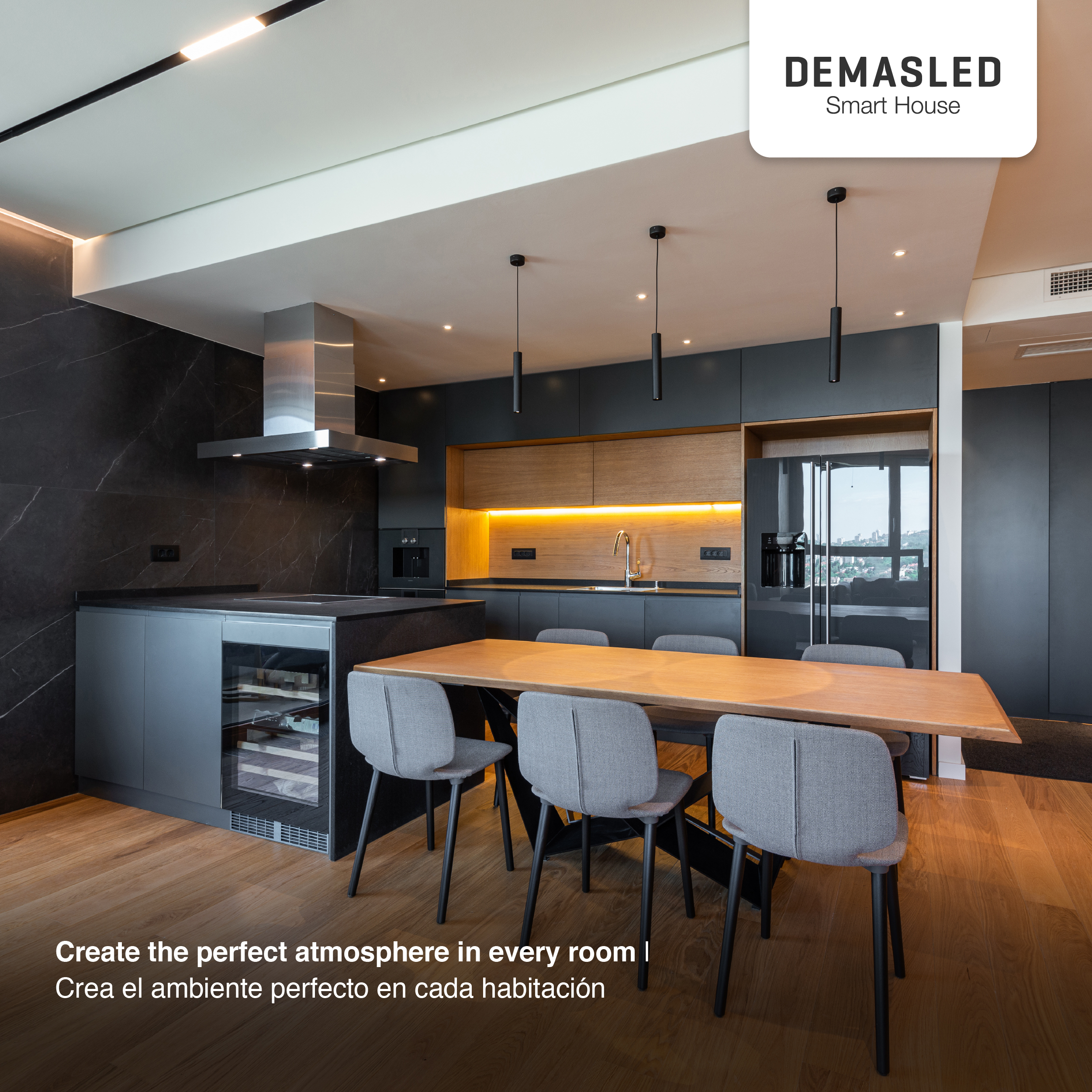 Mini Smart Switch WiFi+RF 4 Canales, 100-240Vac 50-60Hz 10A max 2.4GHz