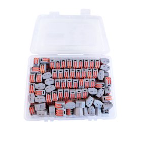 Kit de Conectores Empalme Fast Clip Tipo Wago 2, 3, 4 y 5 Polos x165 piezas