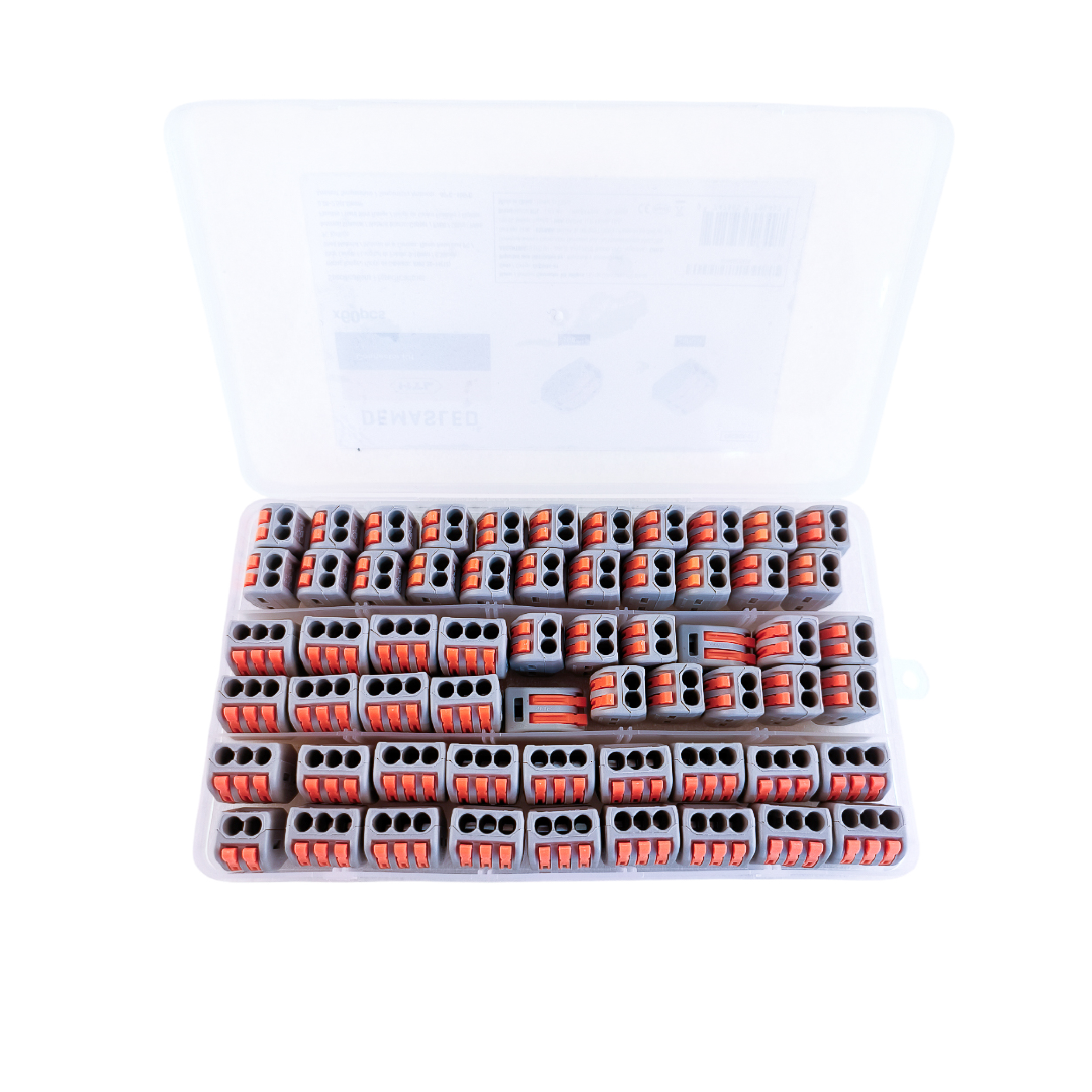 Kit de Conectores Empalme Fast Clip 2 y 3 Polos x60 piezas