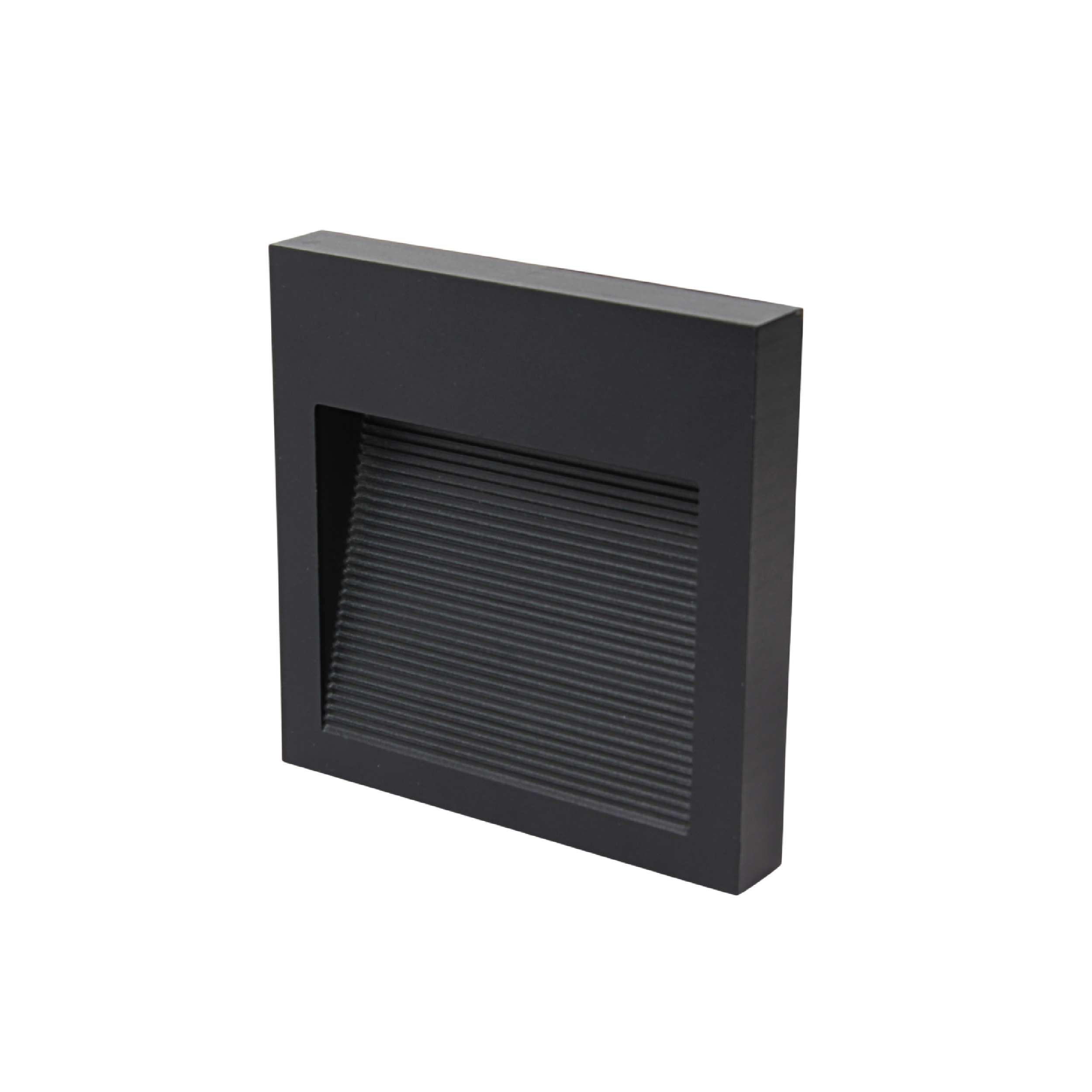 Aplique LED Exterior de Pared Cuadrado 6W IP65 Negro 12x12cm 220V Blanco Cálido