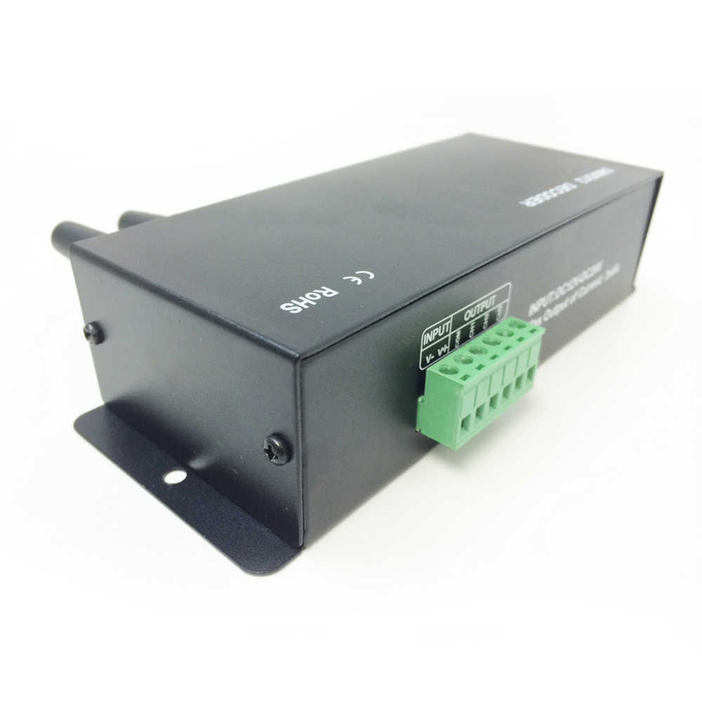 Decodificador DMX-512 RGB PWM, 12-24V 192-348W 16A, 4 canales