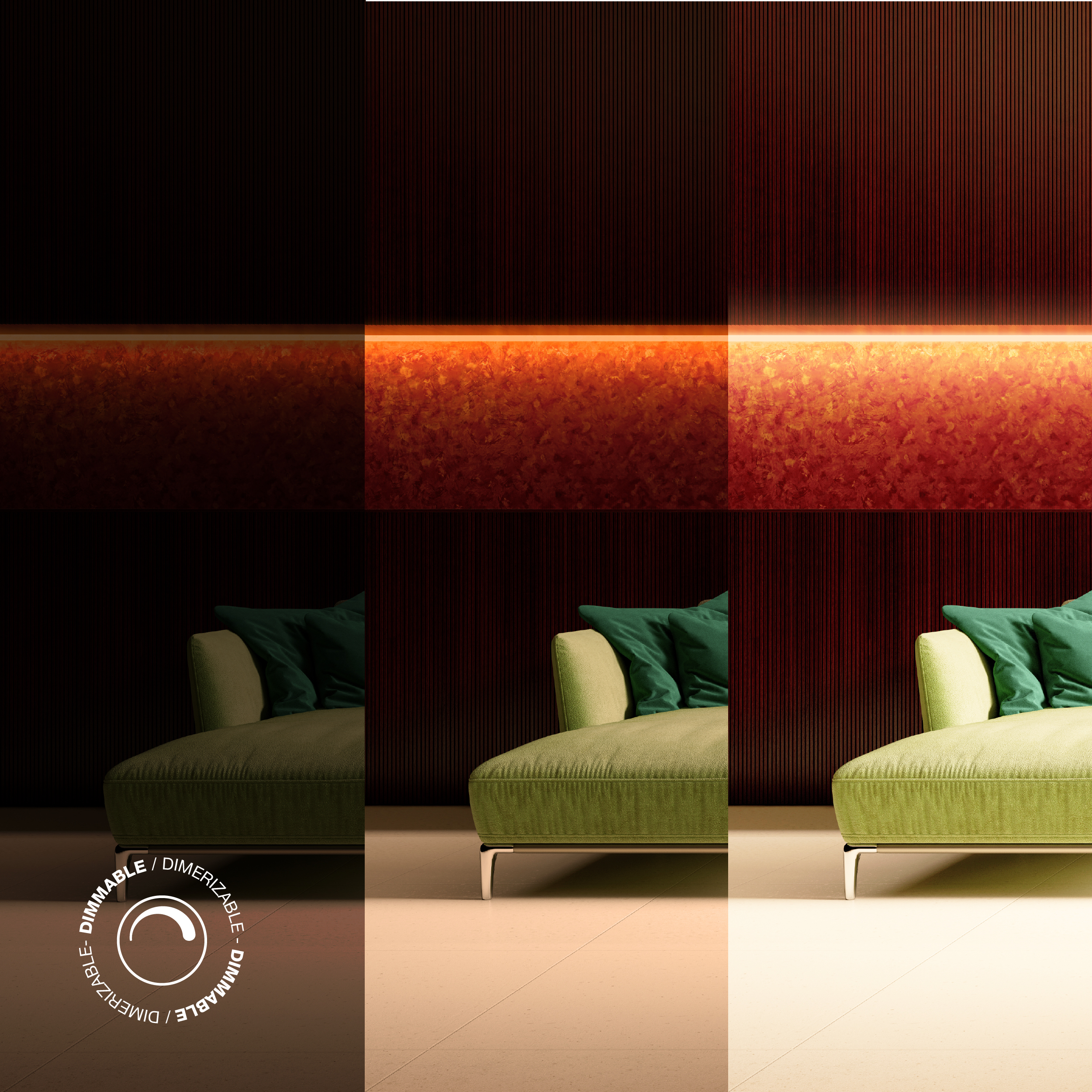 Tira LED COB Pixel 24V 21W/m RGB+Blanco Frío 784 LEDs/m, 10mm PCB IP33 x5m