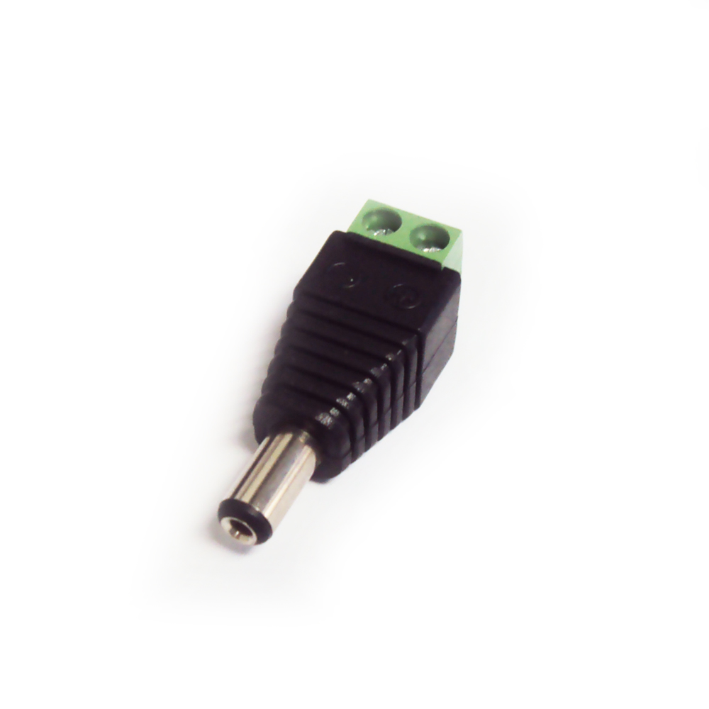 Conector Jack Macho con Bornera. MAx 12v3amps. 24v1.5amp