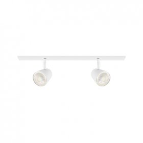 Aplique 40cm Móvil Blanco Cabezal 5,5x7cm 2 Luces GU10