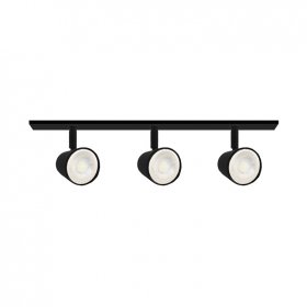 Aplique 60cm Móvil Negro Cabezal 5,5x7cm 3 Luces GU10