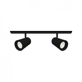 Aplique 60cm Móvil Negro Cabezal 7x13cm 2 Luces GU10