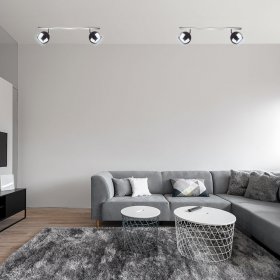 Lampara Colgante Mini Balloon Ø 10 cm Cromado para 2 luces GU10