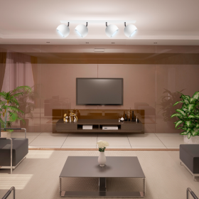 Aplique con Cabezales Direccionables Mini Balloon Blanco Ø10cm para 4 Dicroicas GU10