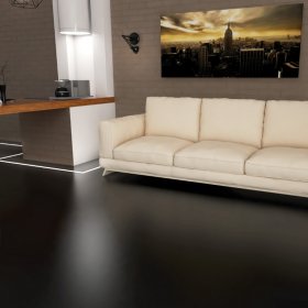 Perfil de Aluminio de Embutir en Piso 21x11mm Anodizado, Cover Opal Blanco x1m