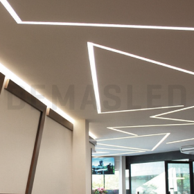 Perfil de Aluminio Linear 35x35mm Anodizado, Cover Opal Blanco x1m