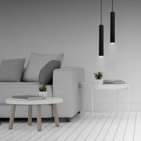 Lámpara TUBO de Techo Negro 35cm para Lámpara GU10