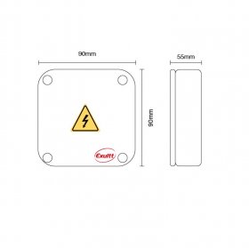 Caja de Paso Estanca 90x90x55mm