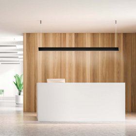 Perfil de Aluminio Linear 75x50mm Negro, Cover Opal Blanco x1m