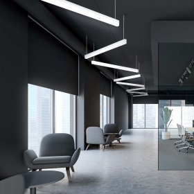 Perfil de Aluminio Linear 75x50mm Blanco, Cover Opal Blanco x1m