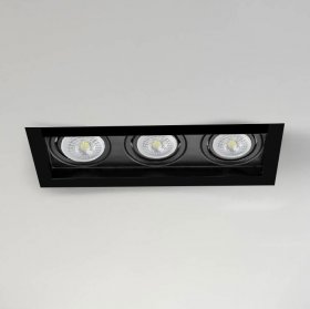 Spot Premium de Embutir Negro para 3 Lámparas LED GU10