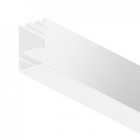 Perfil de Aluminio Linear 75x50mm Blanco, Cover Opal Blanco x2m