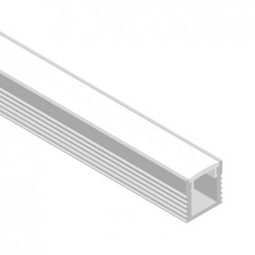 Perfil de Aluminio Mini Linear 9x8mm Anodizado, Cover Opal Blanco x 1m