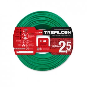 Cable Unipolar 1x2,50mm TREF Verde y Amarillo x1m