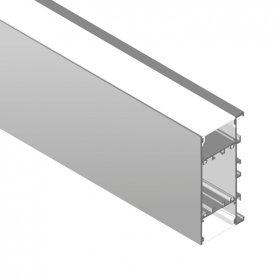 Perfil de Aluminio Anodizado Bidireccional, Difusor Opal Blanco, 42mm, 1m