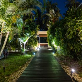 Aplique Estaca de Exterior Aluminio Negro para Dicroica GU10 