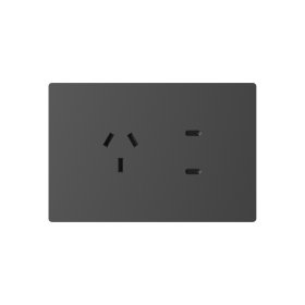 Tomacorriente y 2 USB-C de 20W, 10A Máx. AC 250V, Gris