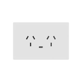 Tomacorriente Doble y 1 USB-C de 20W, 10A Máx. AC 250V, Blanco