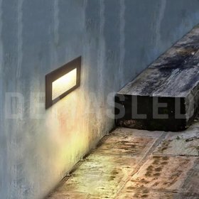 Step Light LED 3W 53x103mm Blanco Neutro de Embutir Apto Exterior Step Light LED 3W 53x103mm Blanco Neutro de Embutir Apto Exterior