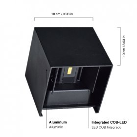 Aplique LED 6W Bidireccional de Exterior Blanco Neutro de Aluminio Aplique LED 6W Bidireccional de Exterior Blanco Neutro de Aluminio
