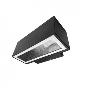Luminaria exteriores bidireccional. IP44.85-265v. 1xE27. negro. 220X90X80mm Luminaria exteriores bidireccional. IP44.85-265v. 1xE27. negro. 220X90X80mm