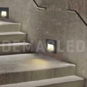 Step Light LED 3W 85x85mm Blanco Neutro de Embutir Apto Exterior Step Light LED 3W 85x85mm Blanco Neutro de Embutir Apto Exterior