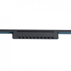 Luminaria Lineal LED con Rotación de Punto Redondo Negro 20W Blanco Cálido 3000K Luminaria Lineal LED con Rotación de Punto Redondo Negro 20W Blanco Cálido 3000K