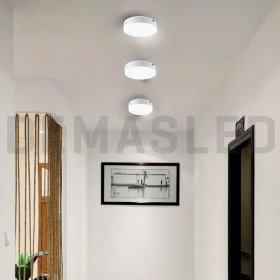 Plafón LED redondo blanco de 12cm, 6W 390lm blanco Frío, aplicar