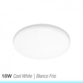 Panel LED redondo AJUSTABLE de 17cm, 18W 1620lm Frío, Empotrar