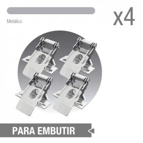 Clips de Resorte para instalación de Paneles LED, 4 piezas