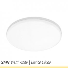 Panel LED redondo AJUSTABLE de 22cm 24W 2280lm Cálido, Empotrar