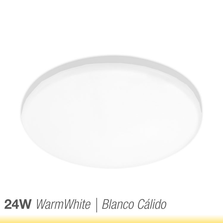 Panel LED redondo AJUSTABLE de 22cm 24W 2280lm Cálido, Empotrar