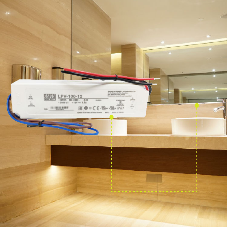 Fuente Switching MEANWELL 12V 8.5A 102W, 90-264VAC Exterior IP67
