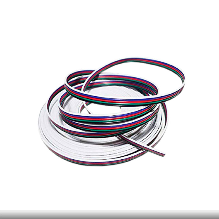 Cable 5 polos de 0.6mm RGB - 5x0.6mm (22AWG) - x1m, 48V Máx.