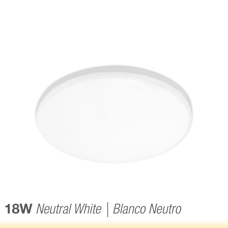 Panel LED redondo AJUSTABLE de 17cm 18W 1620lm Neutro, Empotrar