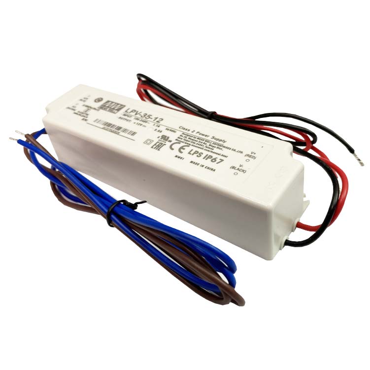 Fuente Switching MEANWELL 12V 3A 36W, 90-264VAC Exterior IP67